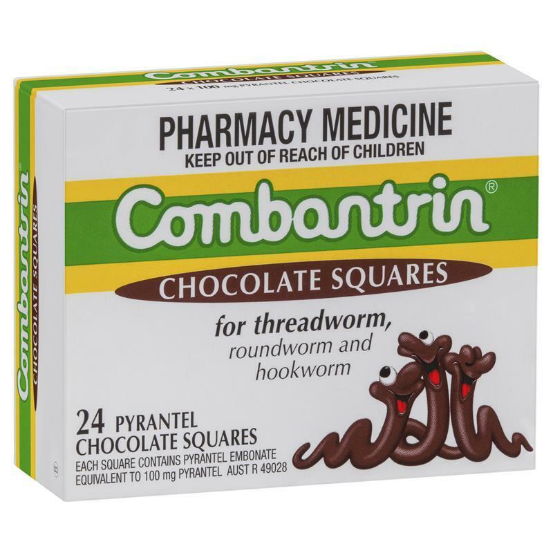 Combantrin Chocolate Squares for Threadworms etc. 澳洲朱古力24塊