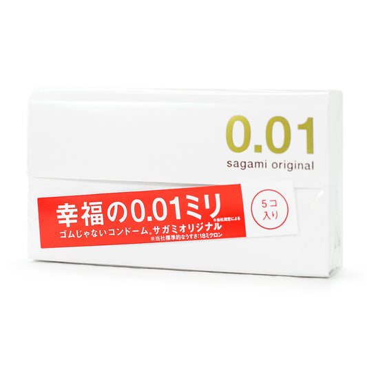 Japan Sagami Original 0.01 Condoms (5 pcs) (相模 幸福0.01 避孕套 (5个))