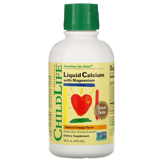 ChildLife Liquid Calcium with Magnesium Natural Orange Flavor 473mL (Childlife 童年时光 儿童液体钙镁锌 液体钙 474mL)