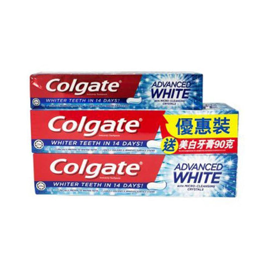 Colgate Advanced White Toothpaste Value Pack (高露洁 超感白牙膏 优惠装) 160gx2+90g