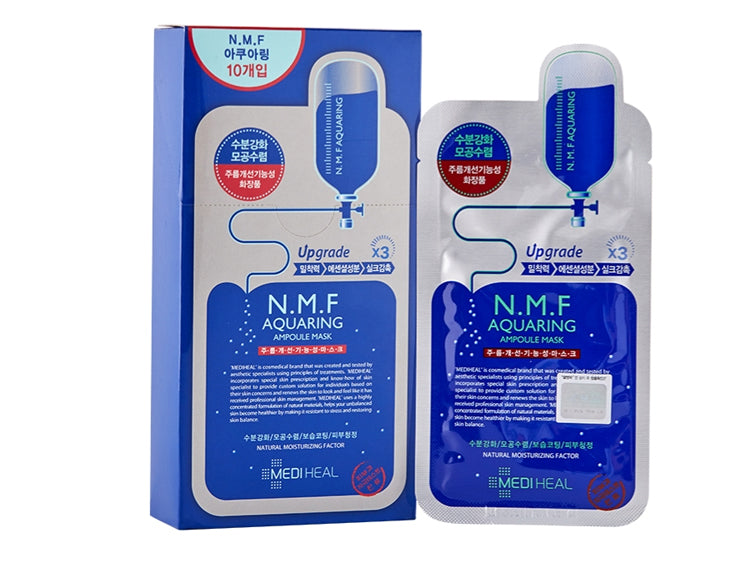 MediHeal N.M.F Aquaring Ampoule Mask (可莱丝NMF针剂水库面膜) 25ml (10片)